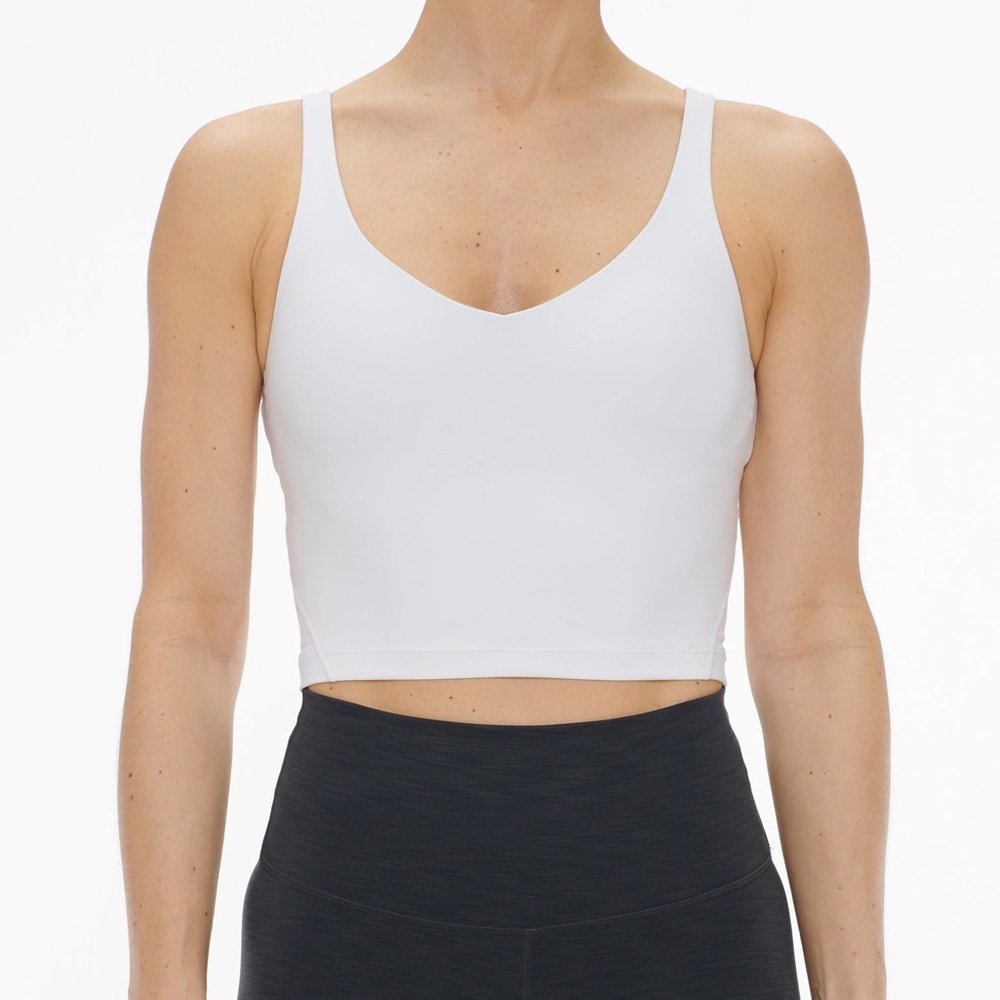 Lululemon Athletica Align White Cropped Tank Top Size 8